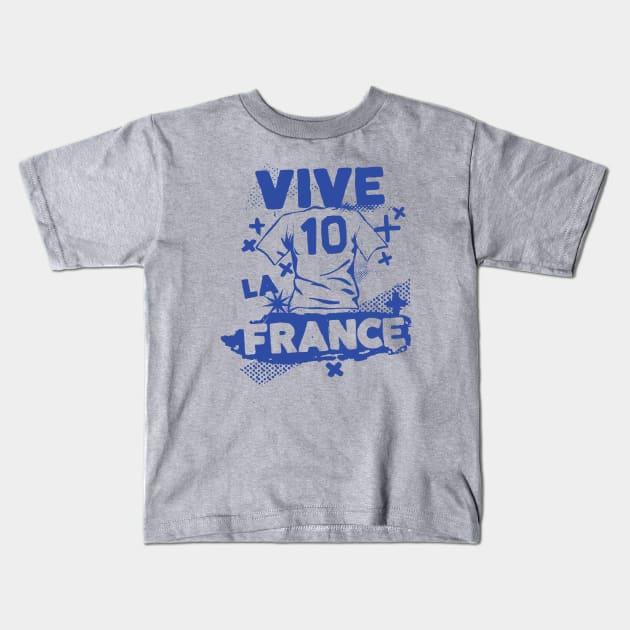 Vintage French Football // Retro Grunge France Soccer // Vive la France Kids T-Shirt by SLAG_Creative